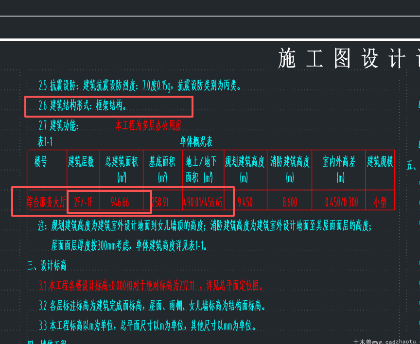 946平2层框架结构市公安局某派出所-综合服务楼图纸实拍截图